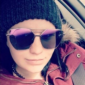 Cat Eye Sunnies Purple and Gold